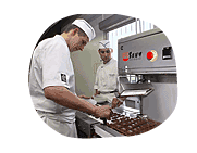 pi&egrave;ce d'enrobage du chocolat